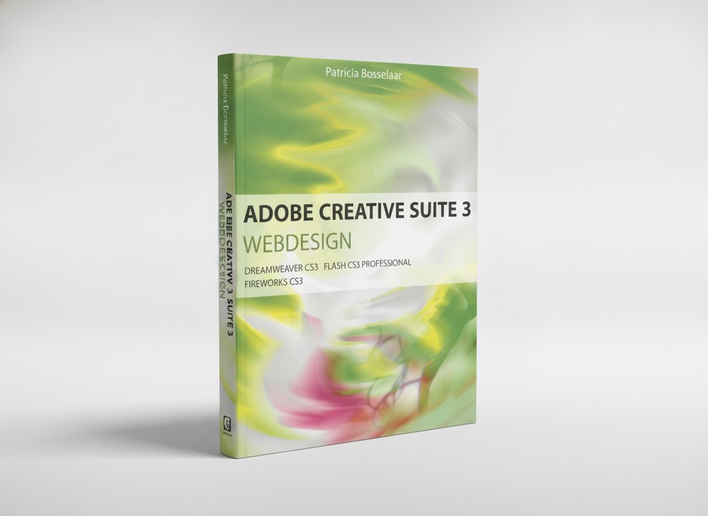 3D-render van het boek Adobe Creative Suite 3 Webdesign (Patricia Bosselaar)