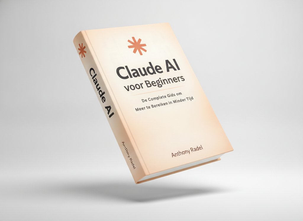 3D-render van het boek Claude AI voor Beginners (Anthony Radel)