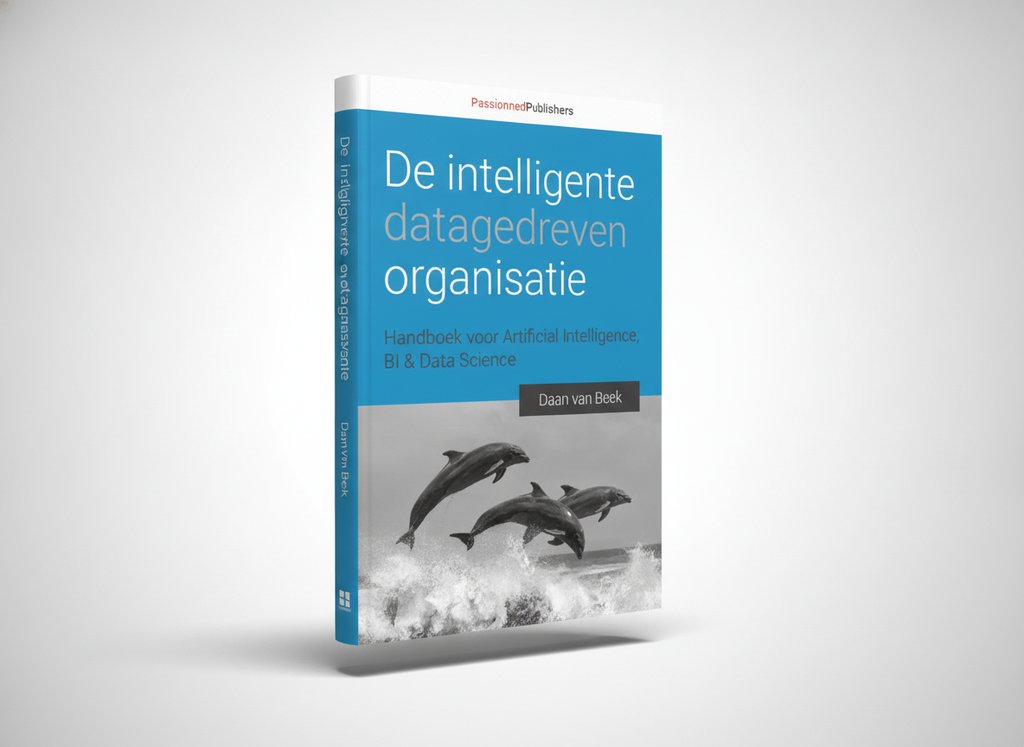 3D-render van het boek De intelligente, datagedreven organisatie (Daan van Beek)