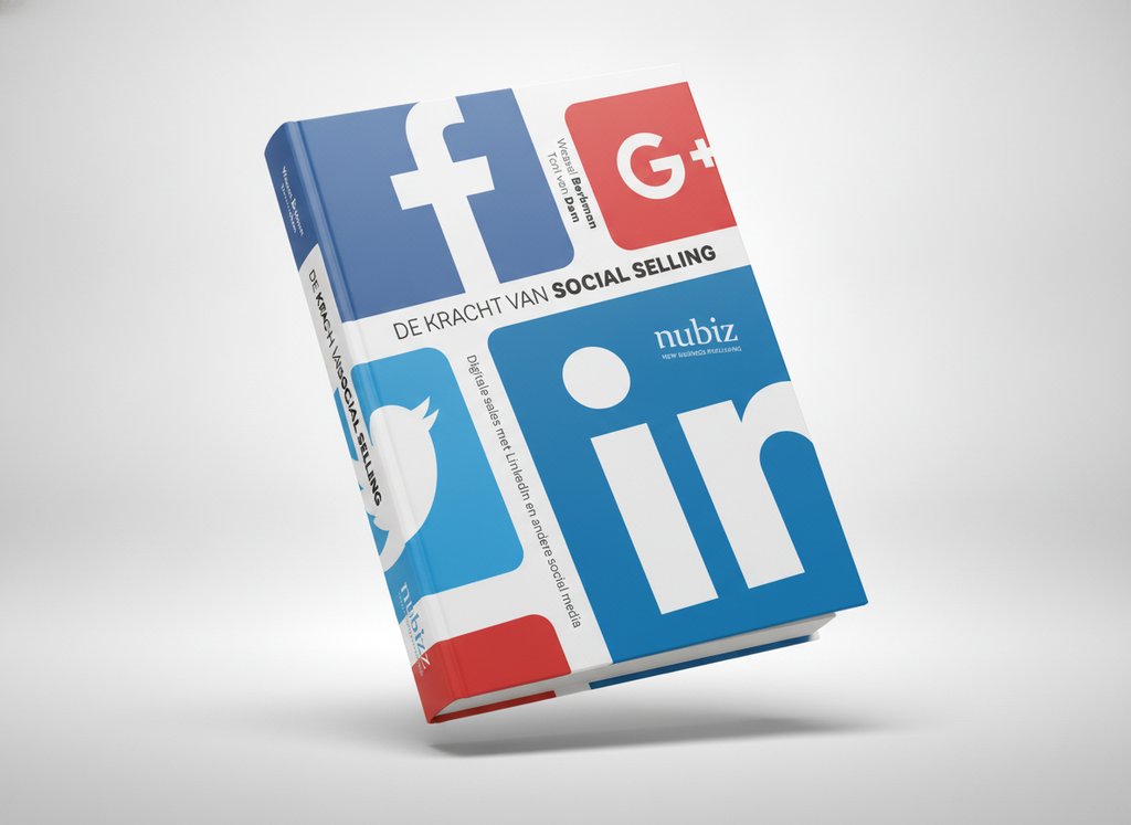 3D-render van het boek De kracht van social selling (Wessel Berkman)