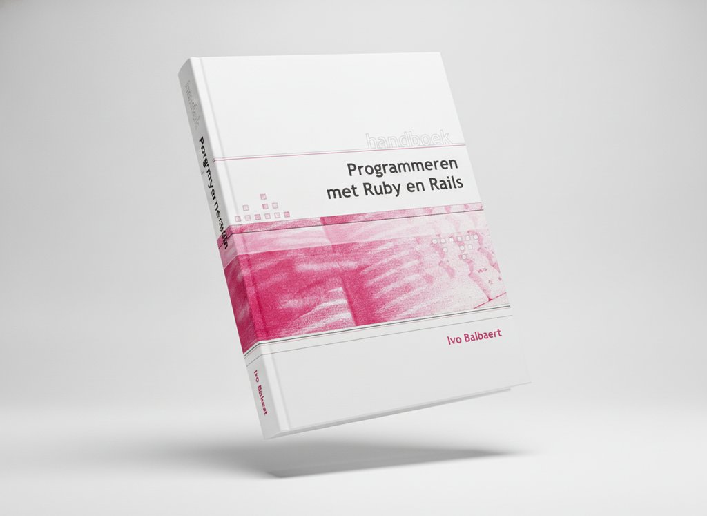 3D-render van het boek Handboek Programmeren Met Ruby On Rails (Ivo Balbaert)