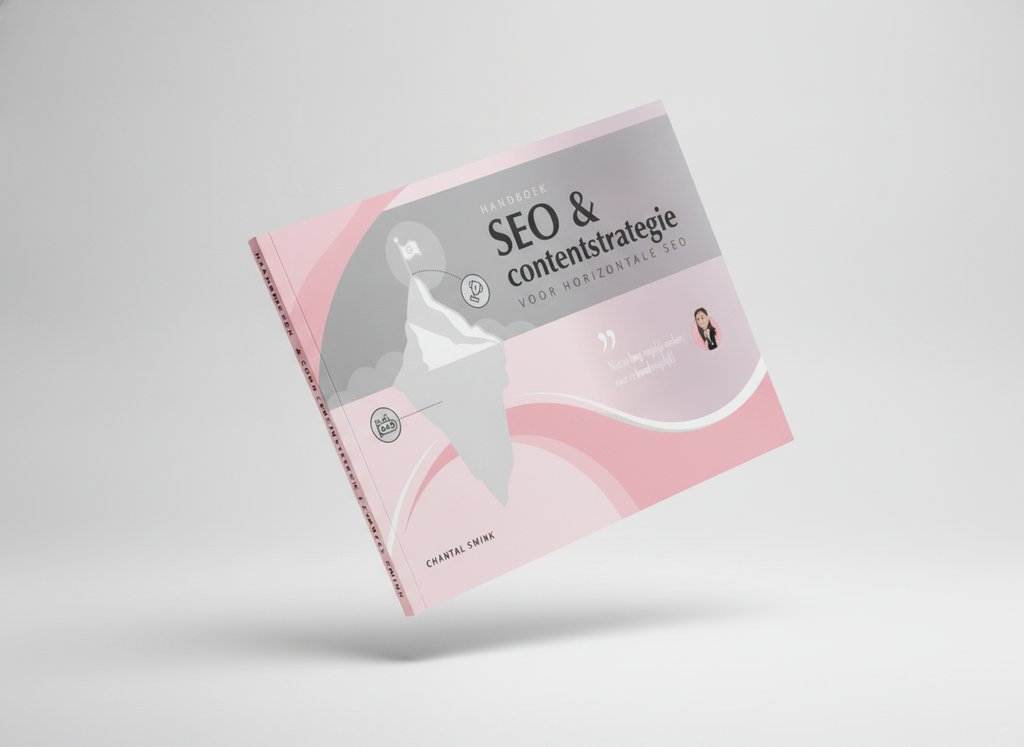 3D-render van het boek Handboek SEO & Contentstrategie voor Horizontale SEO (2022) (Chantal Smink)