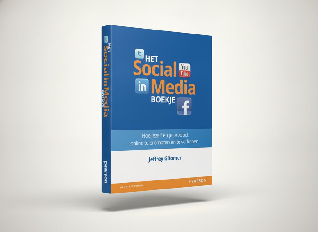 3D-render van het boek Het social media boekje (Jeffrey Gitomer)