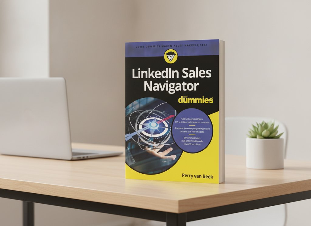 LinkedIn Sales Navigator voor Dummies van Perry van Beek als 3D-boek op een bureau