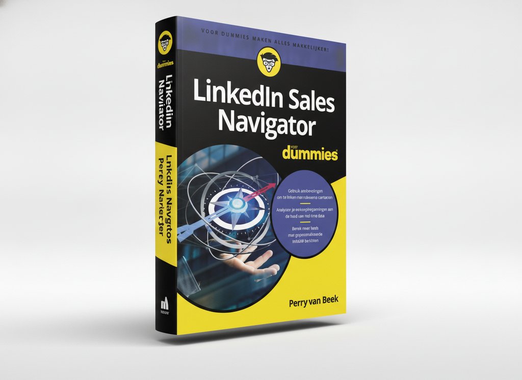 3D-render van het boek LinkedIn Sales Navigator voor Dummies (Perry van Beek)