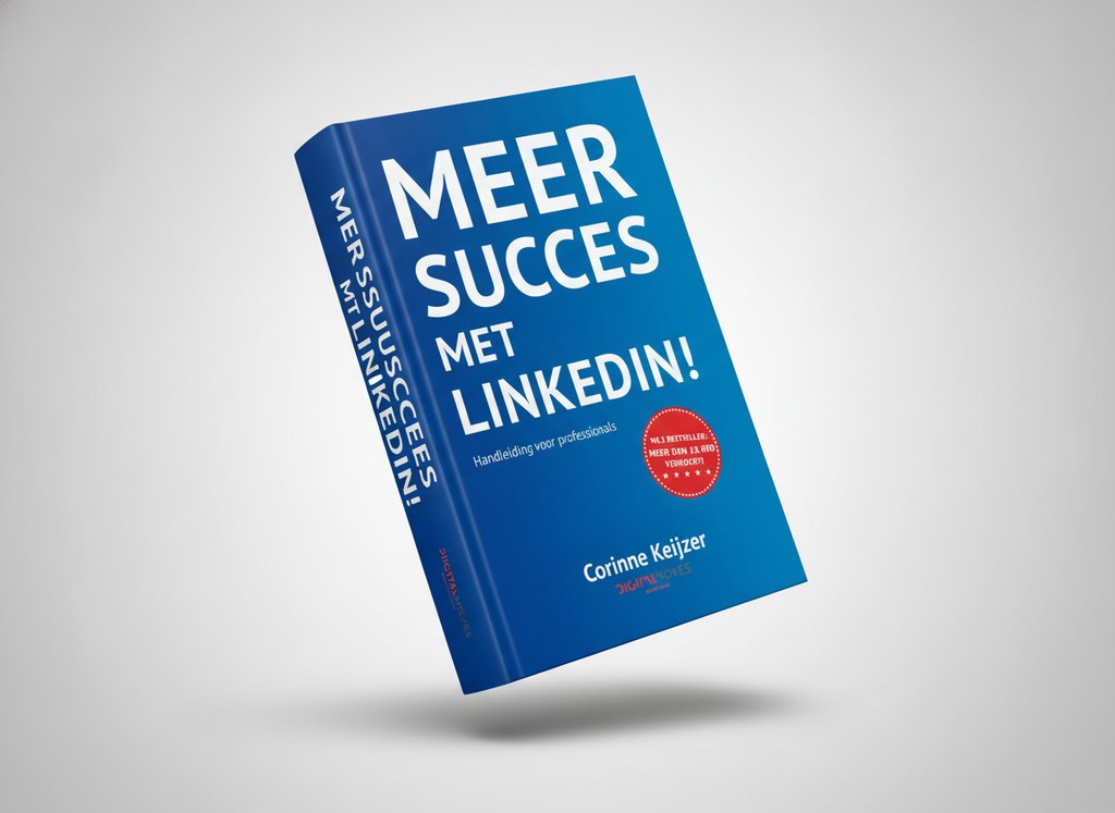 3D-render van het boek Meer succes met LinkedIn! (Corinne Keijzer)