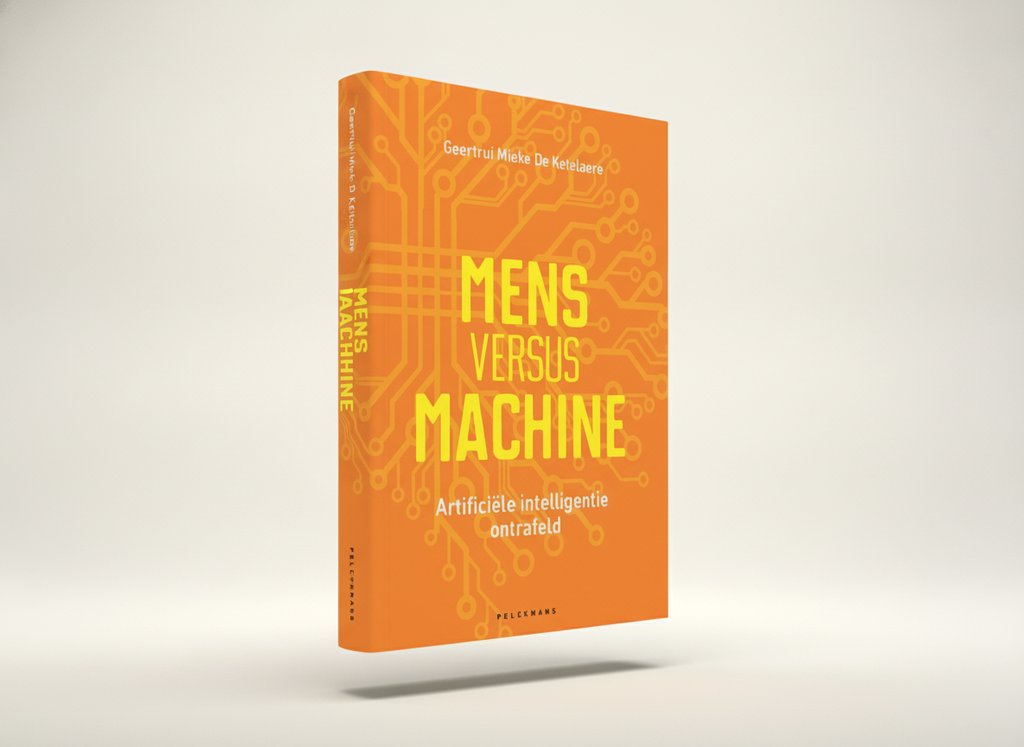 3D-render van het boek Mens versus machine (Geertrui Mieke de Ketelaere)