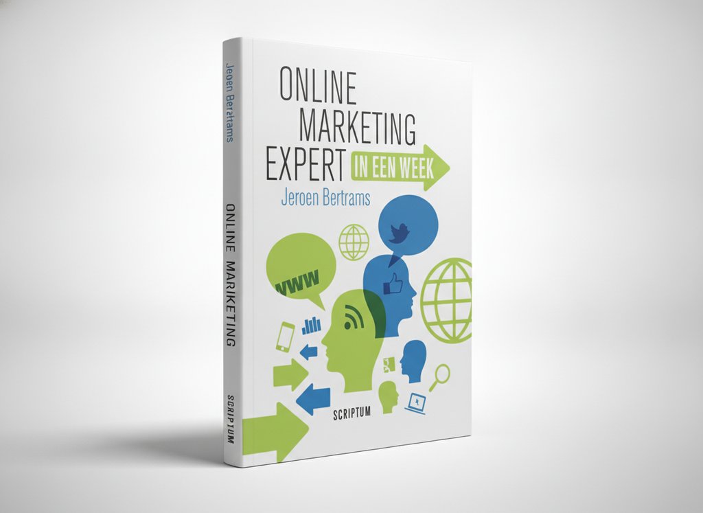 3D-render van het boek Online marketing expert (Jeroen Bertrams)