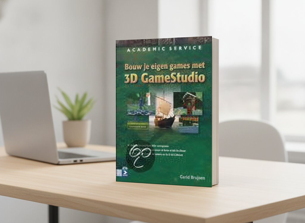 Spellen Programmeren 3D Gamestudio Cdrom van Martin Vulker als 3D-boek op een bureau