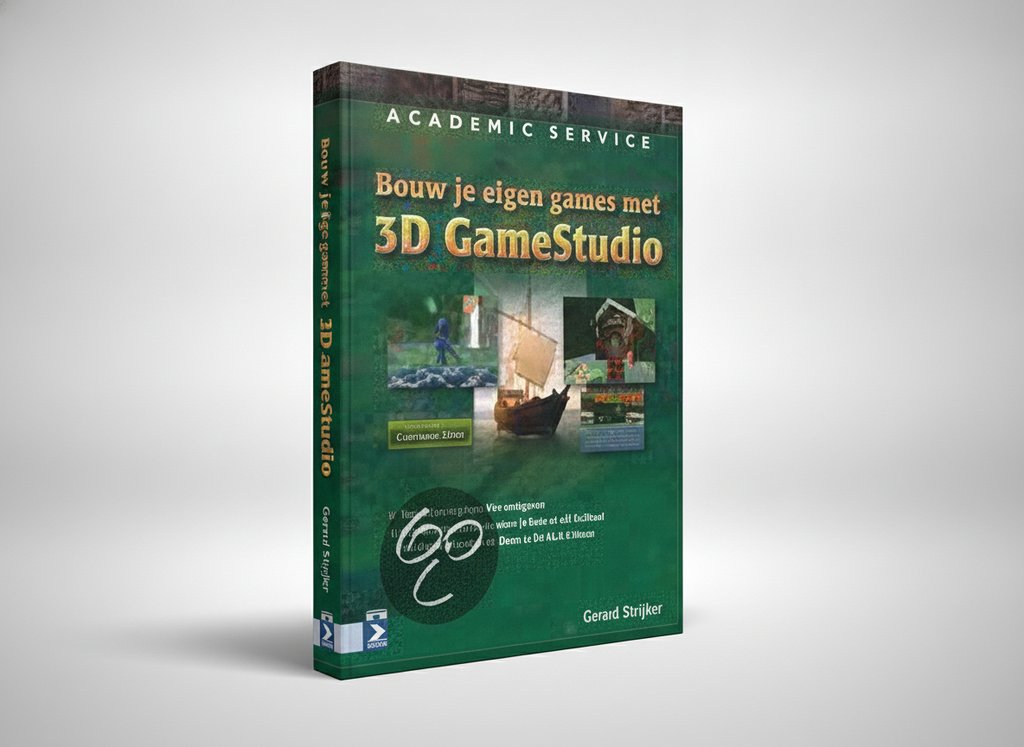 3D-render van het boek Spellen Programmeren 3D Gamestudio Cdrom (Martin Vulker)